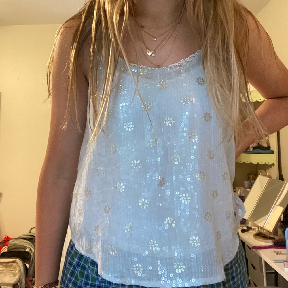 abercrombie sequin tank
